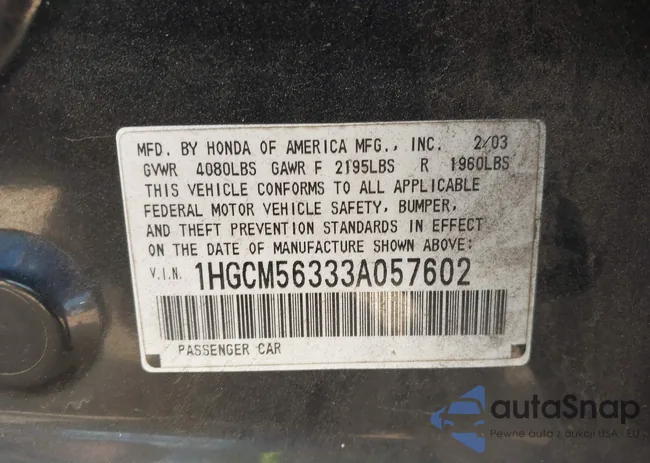 1HGCM56333A057602: 44559458