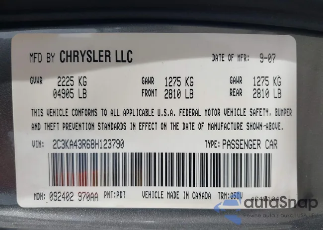 2C3KA43R68H123790: 44559468