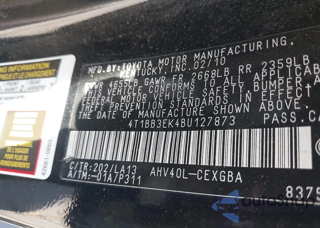 4T1BB3EK4BU127873: 44560603