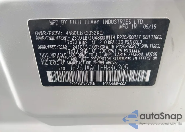 JF2SJAAC1FH840305: 44560619