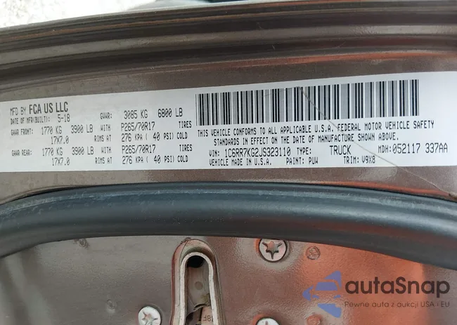 1C6RR7KG2JS323110: 44560901