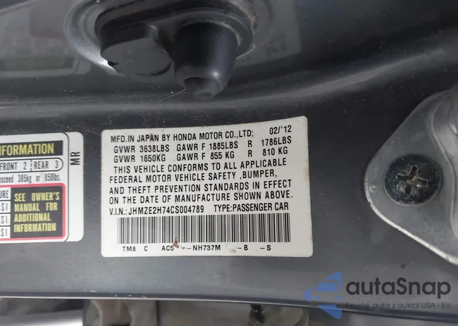 JHMZE2H74CS004789: 44561021