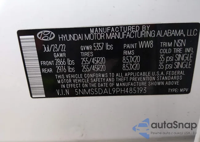 5NMS5DAL9PH485193: 44561031