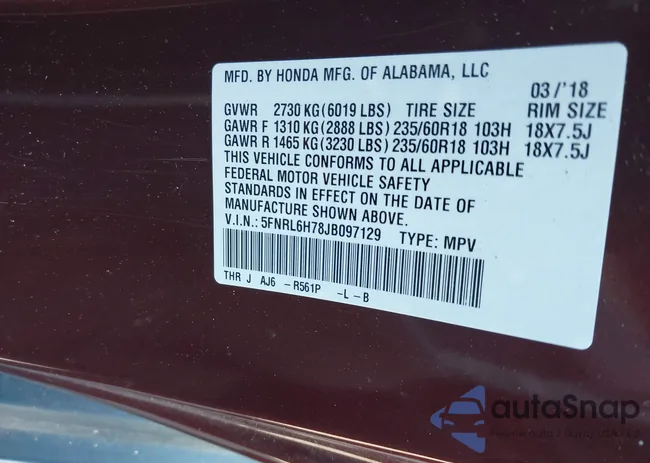 5FNRL6H78JB097129: 44560213