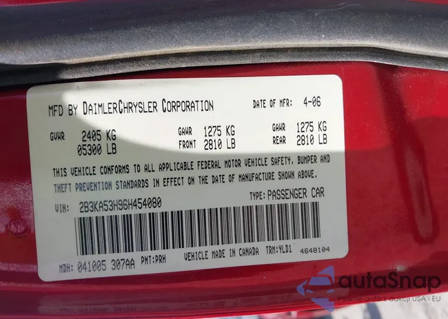 2B3KA53H96H454080: 44560293