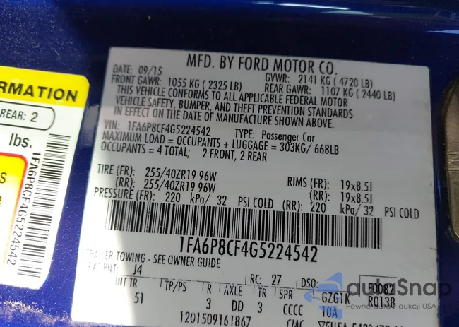 1FA6P8CF4G5224542: 44560308