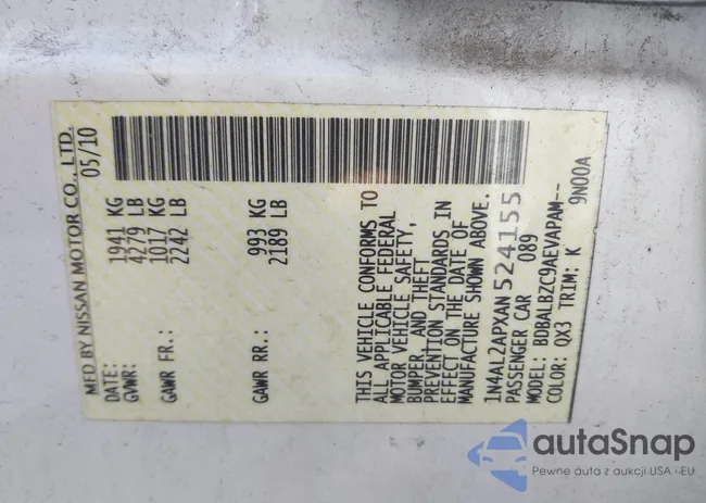 1N4AL2APXAN524155: 44561581