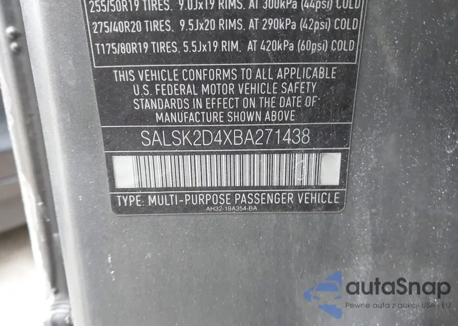 SALSK2D4XBA271438: 44561614