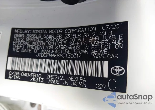 JTDEPMAE8MJ130014: 44561906