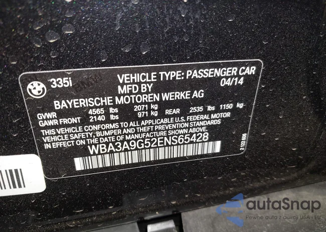 WBA3A9G52ENS65428: 44561946