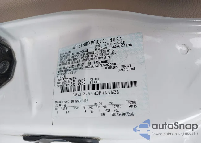 1FAFP44433F411121: 44561983