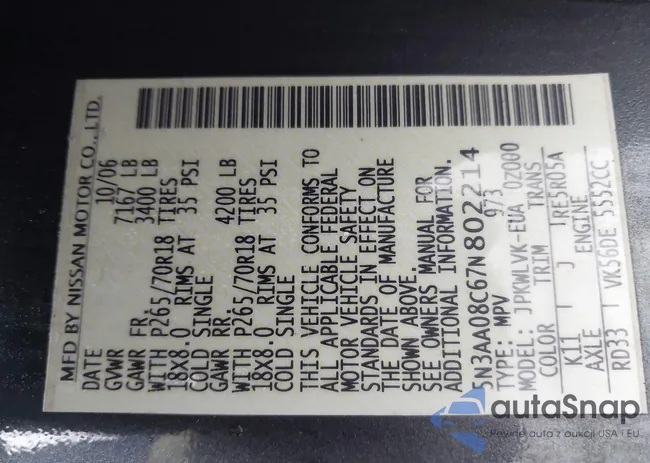 5N3AA08C67N802214: 44562023