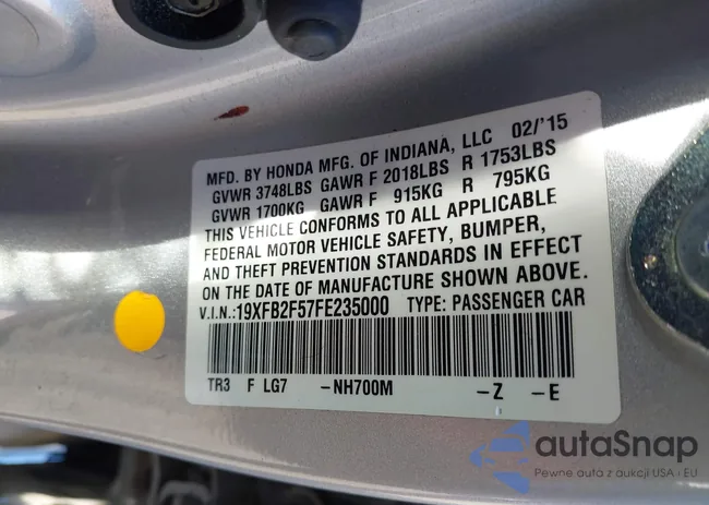 19XFB2F57FE235000: 44561202