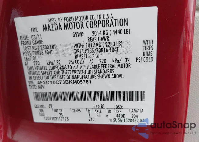 4F2CY0C73BKM05761: 44562533