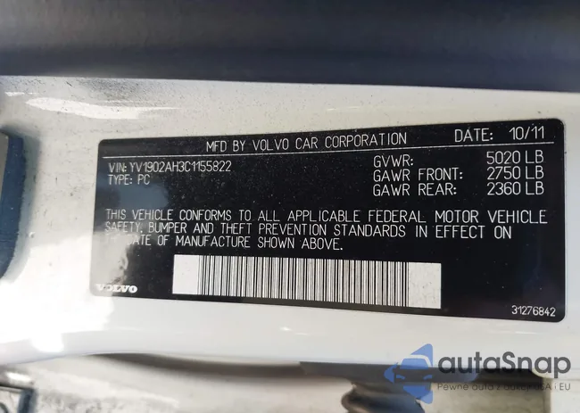 YV1902AH3C1155822: 44562621