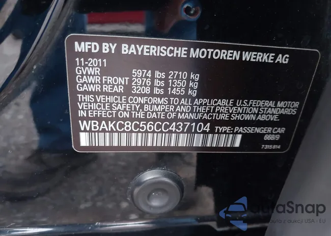 WBAKC8C56CC437104: 44562622