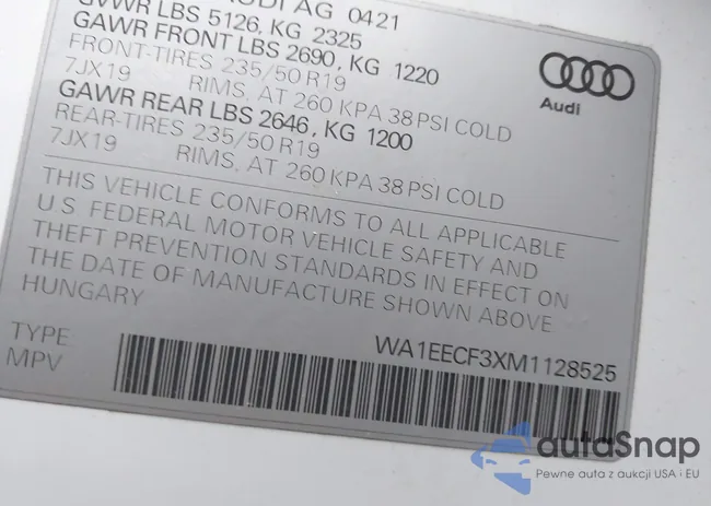 WA1EECF3XM1128525: 44562309