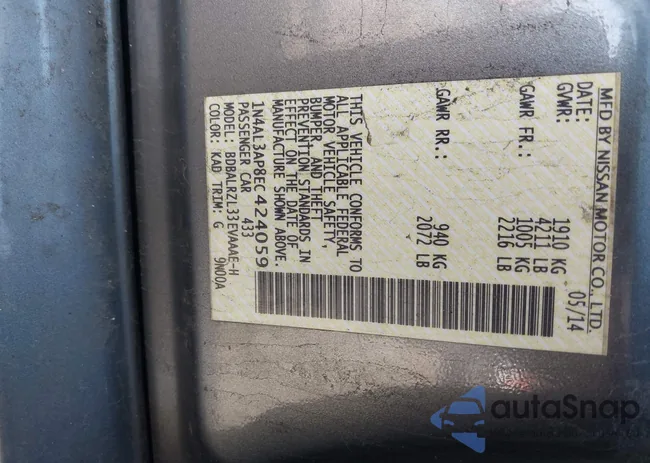 1N4AL3AP8EC424059: 44563694