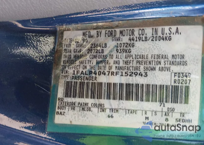 1FALP4047RF152943: 44563725