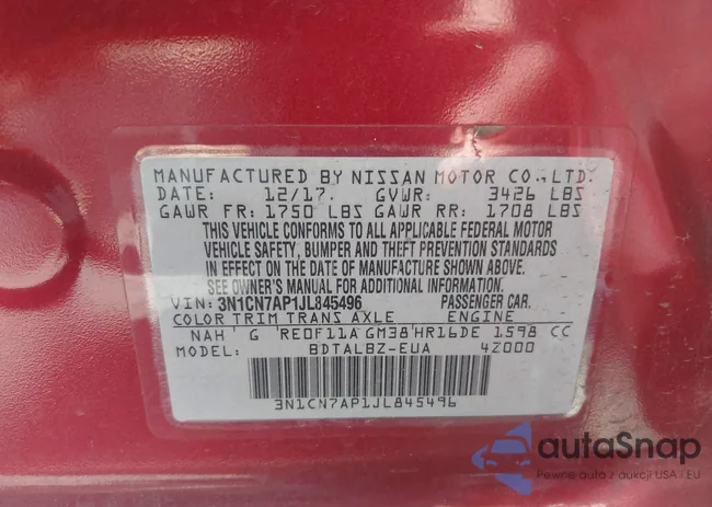 3N1CN7AP1JL845496: 44563736