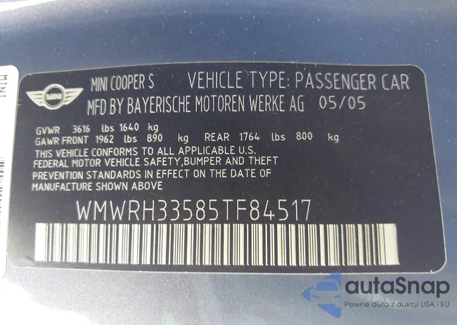 WMWRH33585TF84517: 44563820