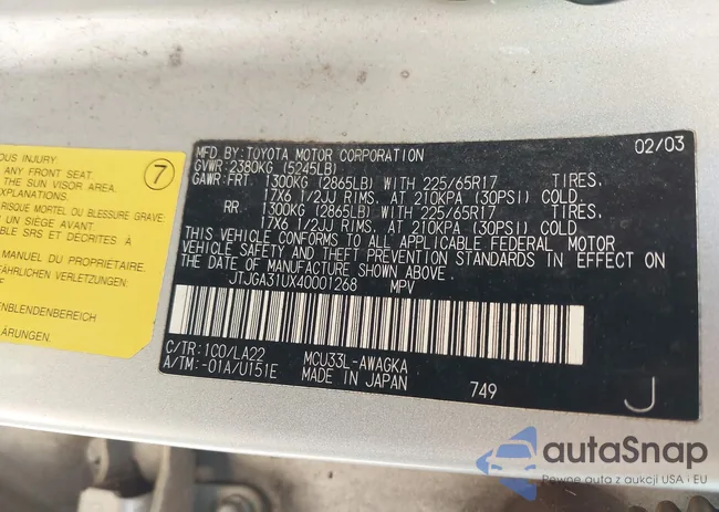 JTJGA31UX40001268: 44563866