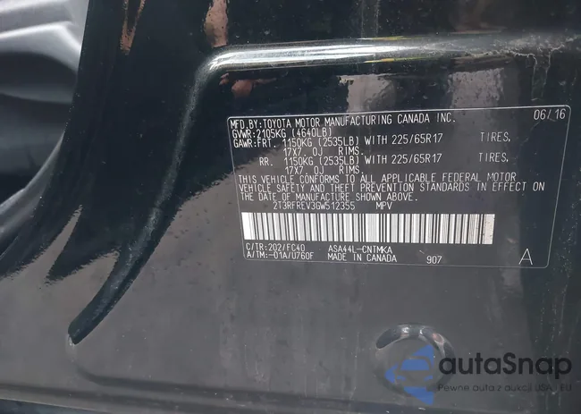 2T3RFREV3GW512355: 44563245