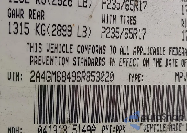 2A4GM68496R853020: 44563252