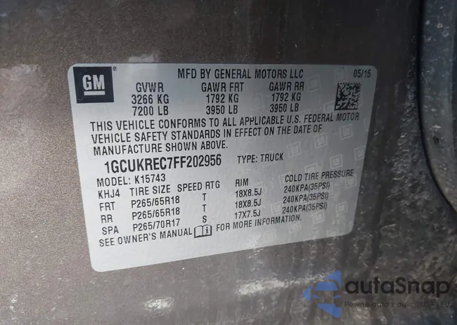 1GCUKREC7FF202956: 44563320