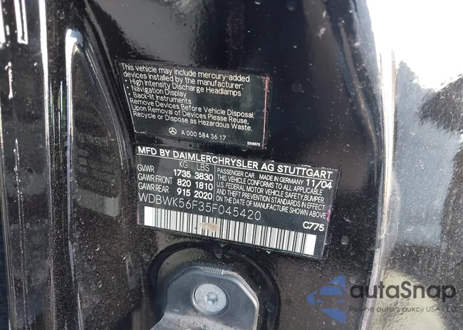 WDBWK56F35F045420: 44563430