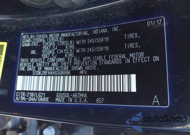 5TDKZRFH4HS508996: 44563434
