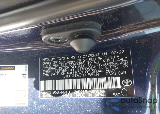 JTDEAMDE7NJ056504: 44563463