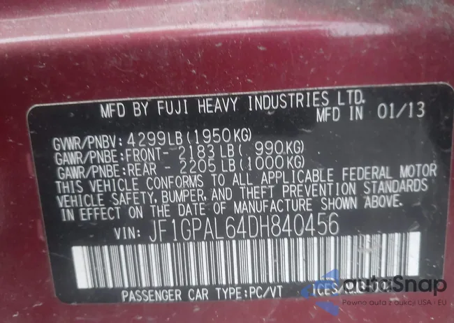 JF1GPAL64DH840456: 44563519