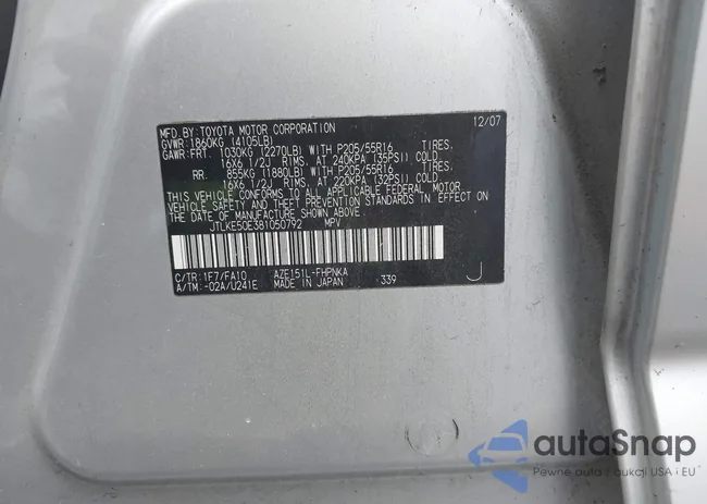 JTLKE50E381050792: 44564523