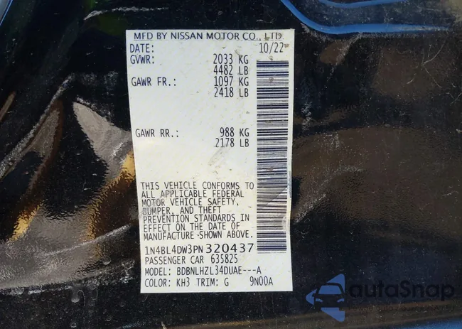 1N4BL4DW3PN320437: 44564661