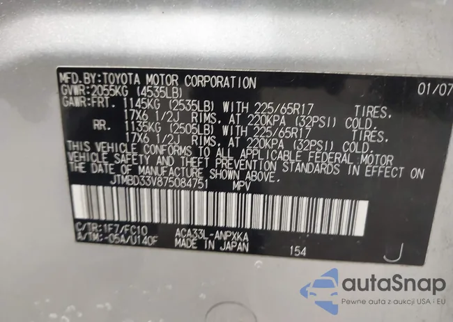 JTMBD33V875084751: 44564750