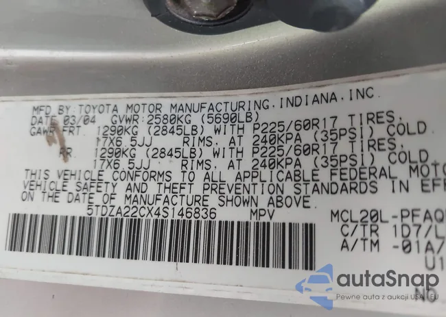 5TDZA22CX4S146836: 44564955