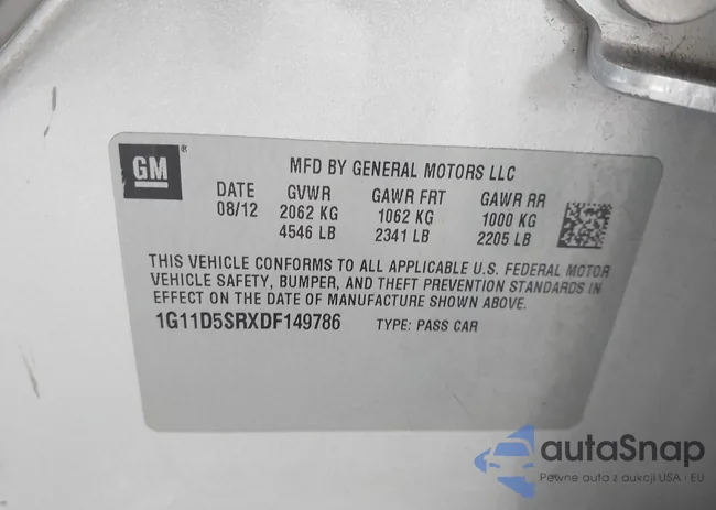 1G11D5SRXDF149786: 44565071