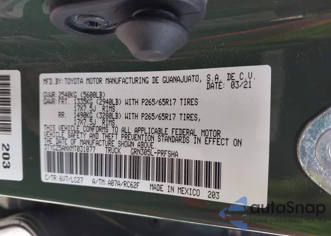 3TYCZ5ANXMT031077: 44564279