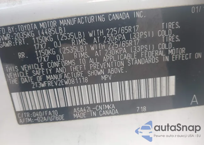 2T3WFREV2EW081118: 44564346