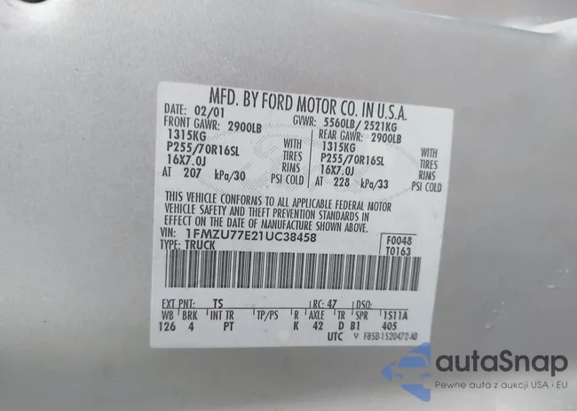 1FMZU77E21UC38458: 44565154