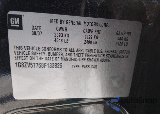 1G8ZV57768F133826: 44565337