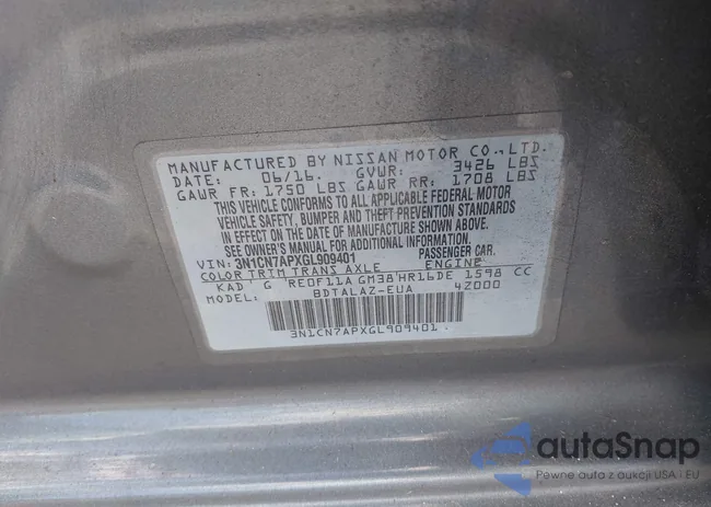 3N1CN7APXGL909401: 44565425