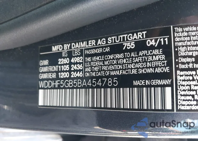 WDDHF5GB5BA454785: 44566683