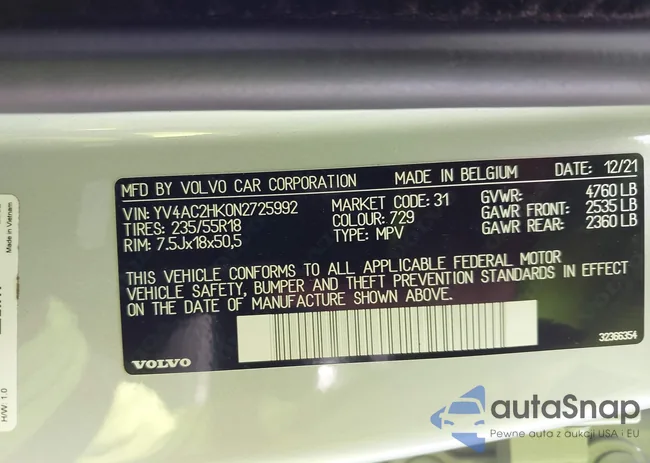 YV4AC2HK0N2725992: 44566699