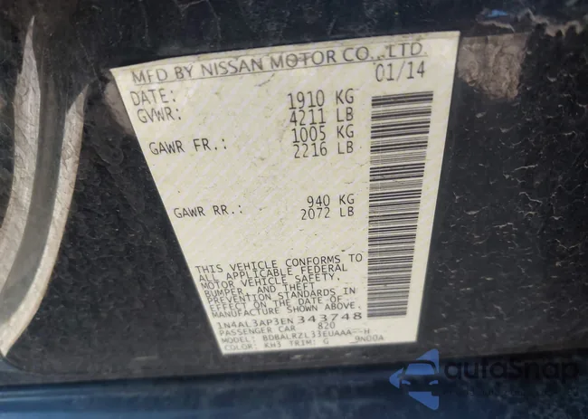 1N4AL3AP3EN343748: 44566765