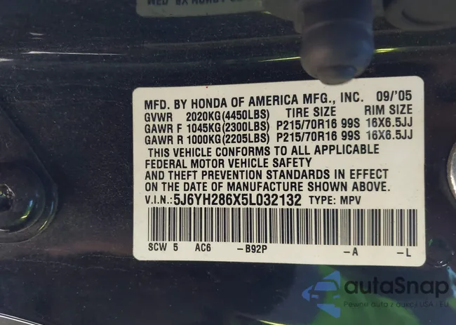 5J6YH286X5L032132: 44566808