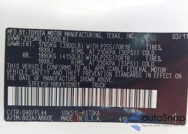 5TFEY5F18BX110901: 44566882