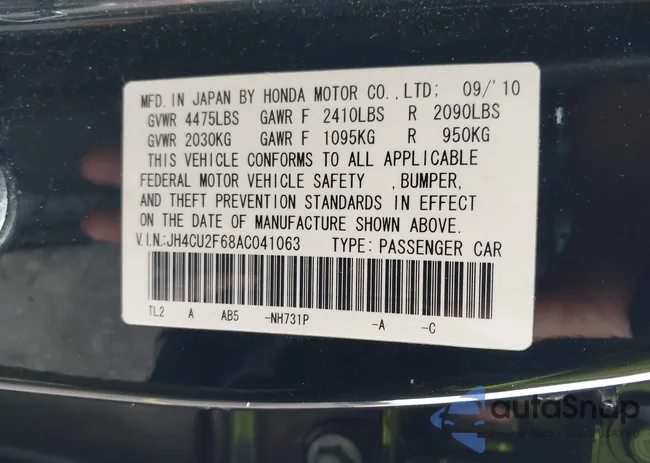 JH4CU2F68AC041063: 44567703