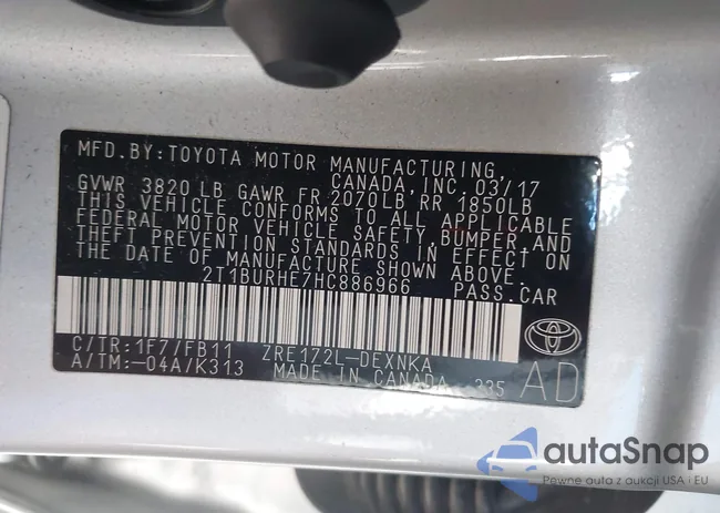 2T1BURHE7HC886966: 44567716